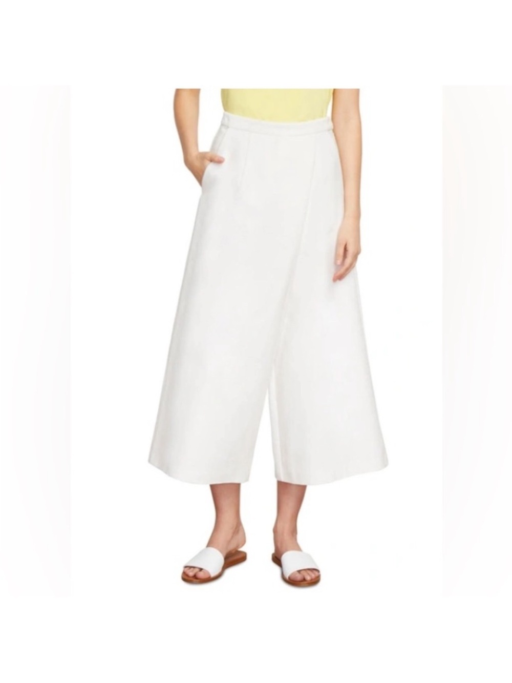 Habitual White Wide-Leg Culottes